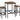 VASAGLE Set masa si scaune de bar, masa 60x60x90cm si 2 scaune 30x40x65cm, stil industrial, maro rustic
