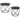 VASAGLE Set de 2 mese de cafea, blat detasabil, stil industrial, 50x40cm si 40x36cm, negru