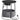 VASAGLE Masuta de cafea rotunda cu cos de stofa, statie de incarcare 2 prize si 2 USB, 45x50cm, negru