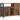 VASAGLE Dulap de depozitare tip bufet, cu 3 usi, stil industrial, 110x33x75cm, maro rustic si negru