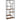 VASAGLE Biblioteca cu forma geometrica, pe 6 nivele, stil industrial, 30x80x180cm, maro rustic si negru
