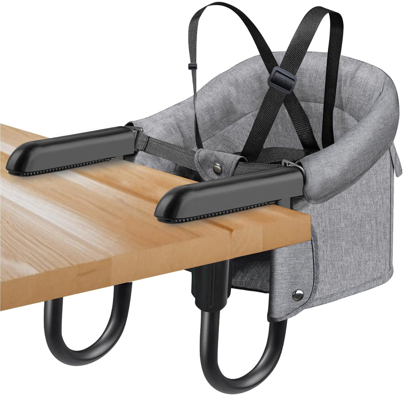 Scaun Bebe Atasabil Masa Timebox, Pliabil Portabil, Gri - Imagine 1