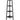 VASAGLE Raft de colt cu 4 etaje, tip biblioteca, cadru metal si polite lemn, 34x34x125 cm, negru