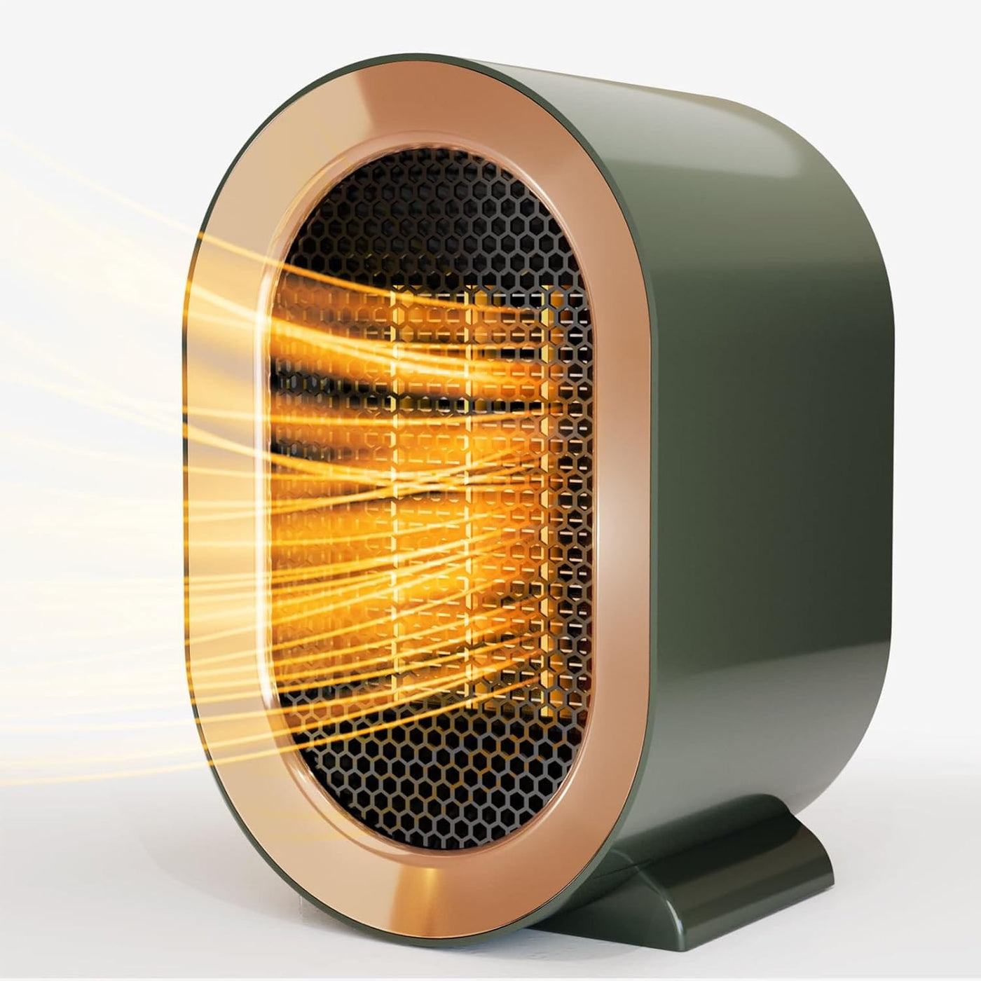 Aeroterma ceramica electrica Timebox, compact si silentios, Verde - Imagine 1