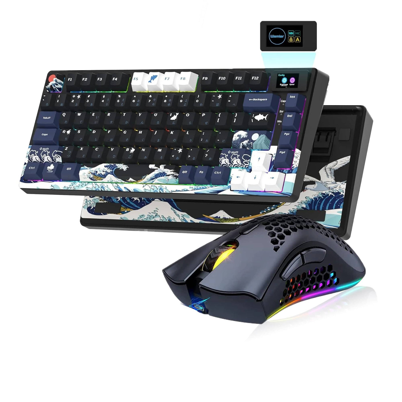 Pachet Gaming Timebox, 75%, Hot-Swap, Wireless, ultrausor 95g, FastCharge, Negru - Imagine 1
