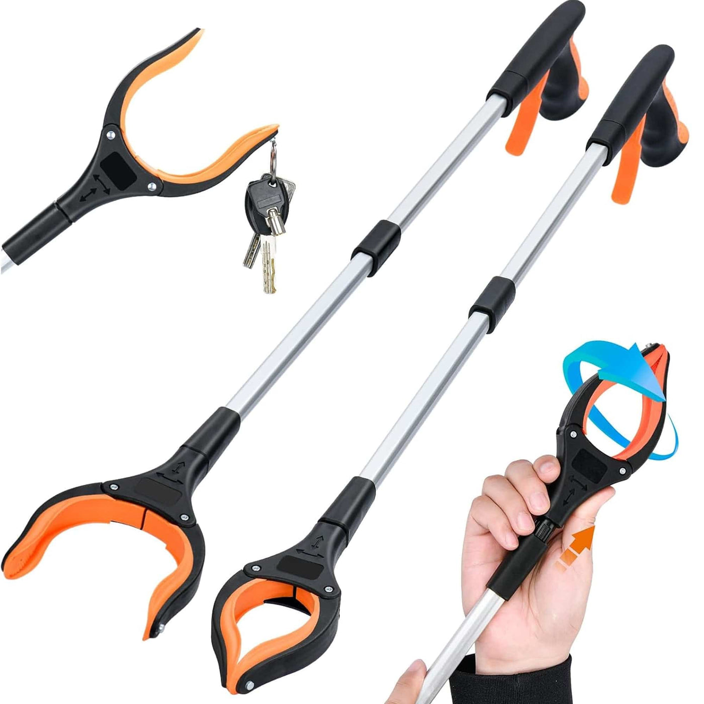 Cleste Pliabil Extensibil Timebox, Ridicare Fara Aplecare, Portocaliu - Imagine 1