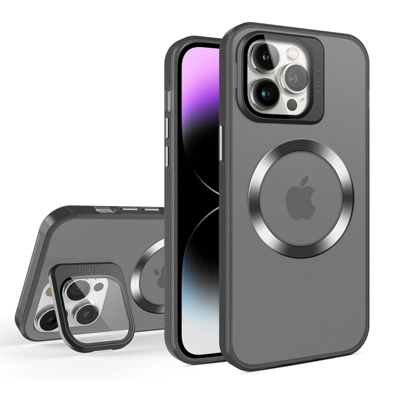 Husa de protectie Timebox, iPhone 15 Pro Max, Magsafe, Protectie camera, Negru - Imagine 1