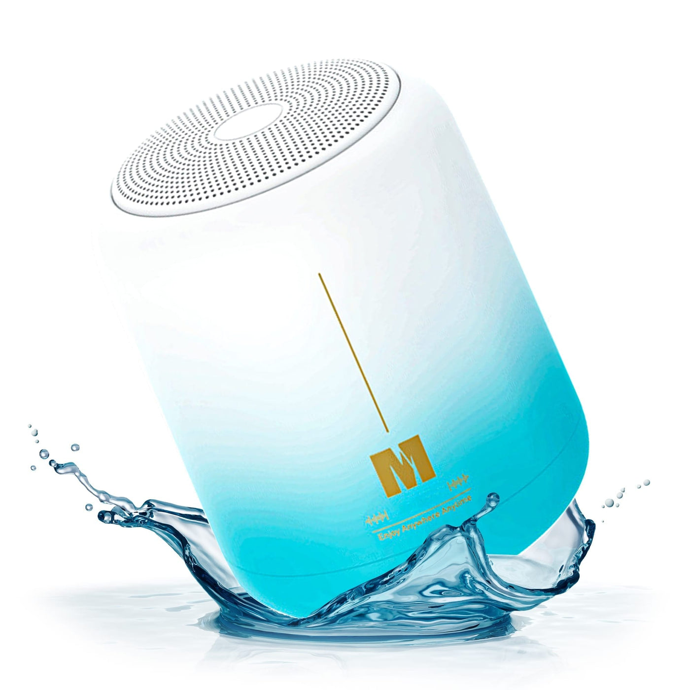 Boxa portabila cu lumini RGB, Bluetooth, Sunet surround 360, 1200mah, Albastru - Imagine 1