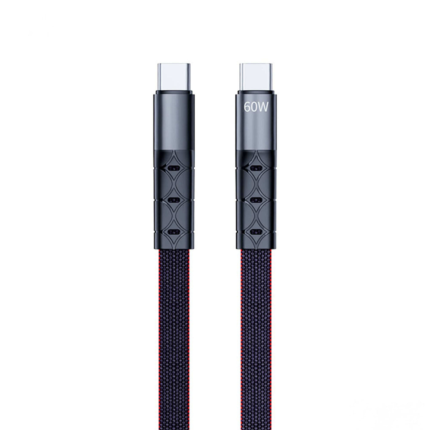 Cablu de Incarcare si Transfer de Date Timebox, USB-C la Type-C, 65W, 2m, Negru - Imagine 1