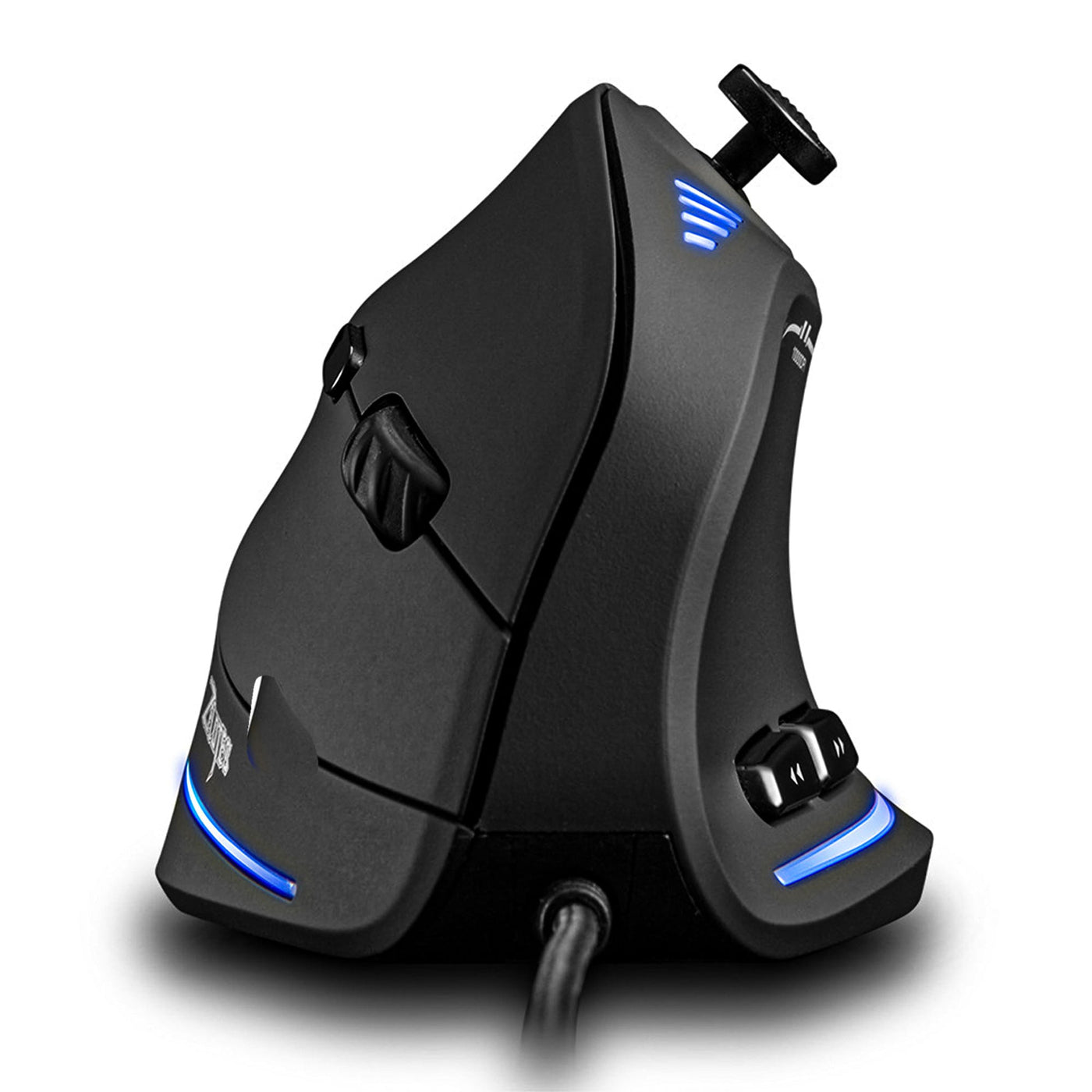 Mouse gaming vertical Timebox, 10000 DPI, 5 trepte DPI, RGB Led, Negru - Imagine 1