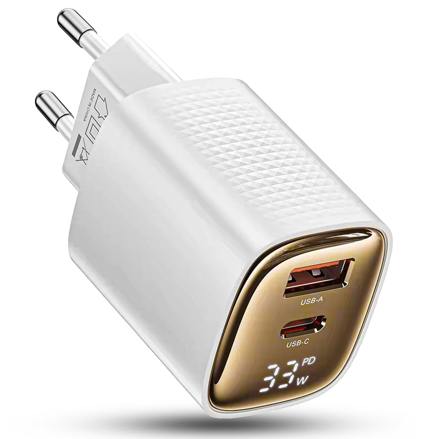 Incarcator Retea Timebox, 2 Porturi, 33W, 1 x Type-C, 1 x USB, Alb - Imagine 1
