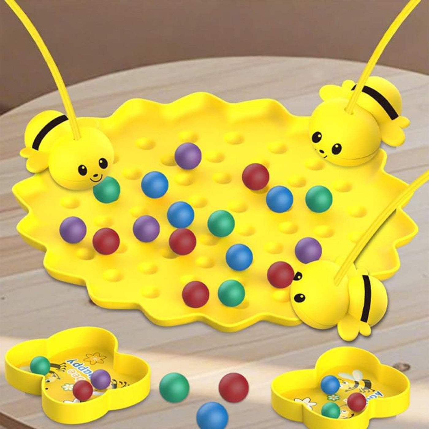 Joc interactiv Albinuță pentru copii, Tabla magnetica multifunctionala, Galben - Imagine 1