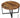 VASAGLE Masa de cafea rotunda, stil industrial, cadru metalic si blat lemn, 88x88x47cm, maro rustic si negru