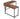 VASAGLE Birou de colt in forma de L, cadru din otel, 149x149x75cm, industrial, maro rustic si negru