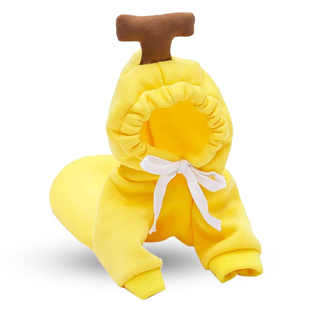 Haina pentru caine, tip Hanorac animale de companie, model Banana - marimea M - Imagine 1