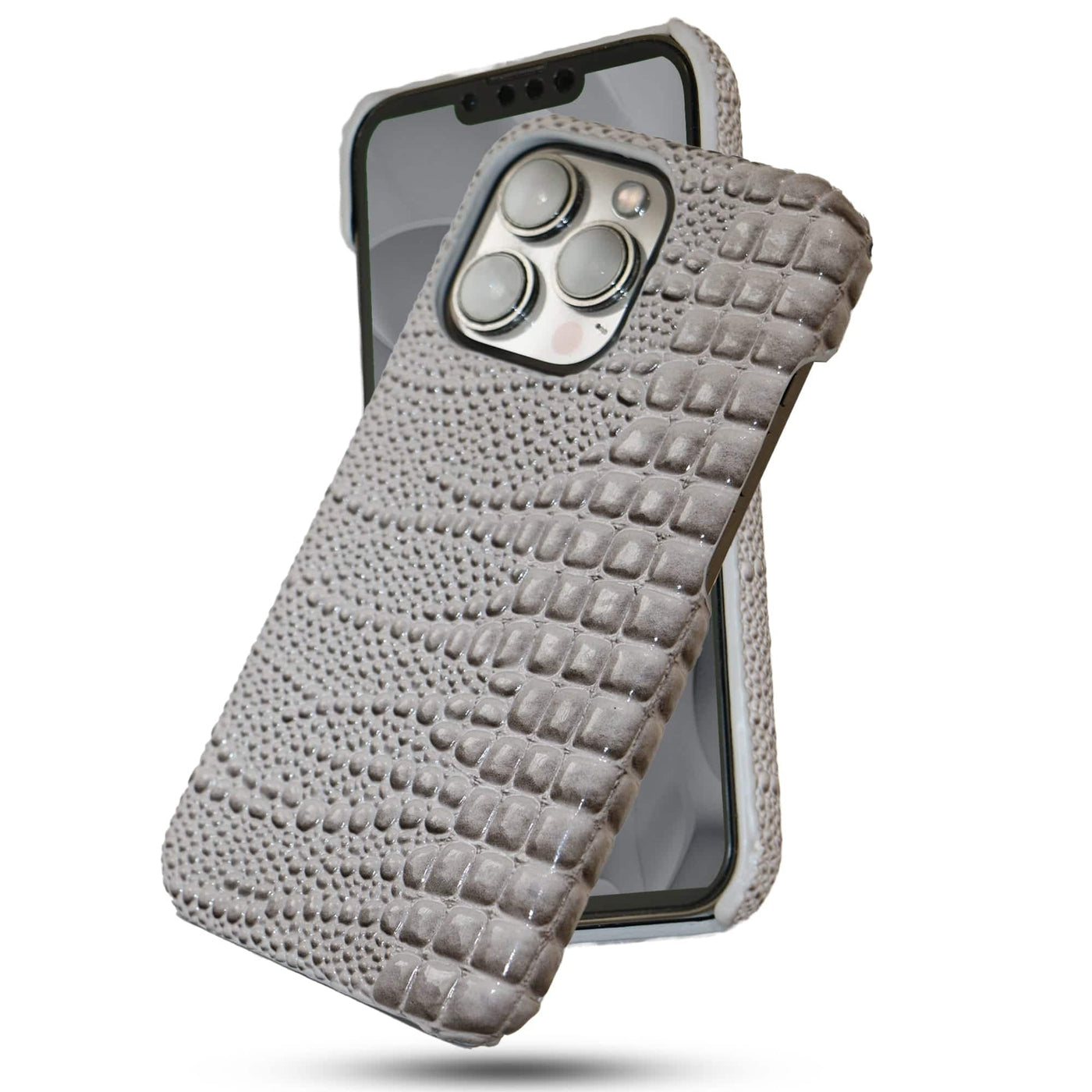 Husa de Protectie Timebox, Apple iPhone 13 Pro, Microfibra in Interior, Gri - Imagine 1