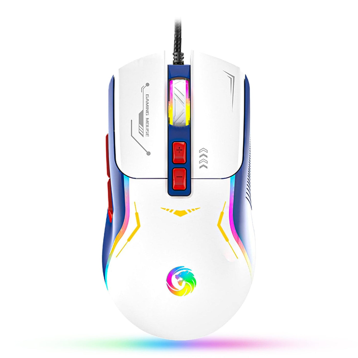 Mouse gaming Timebox, 7200 DPI, FastCharge, RGB Led, 2 Butoane Programabile, Alb - Imagine 1