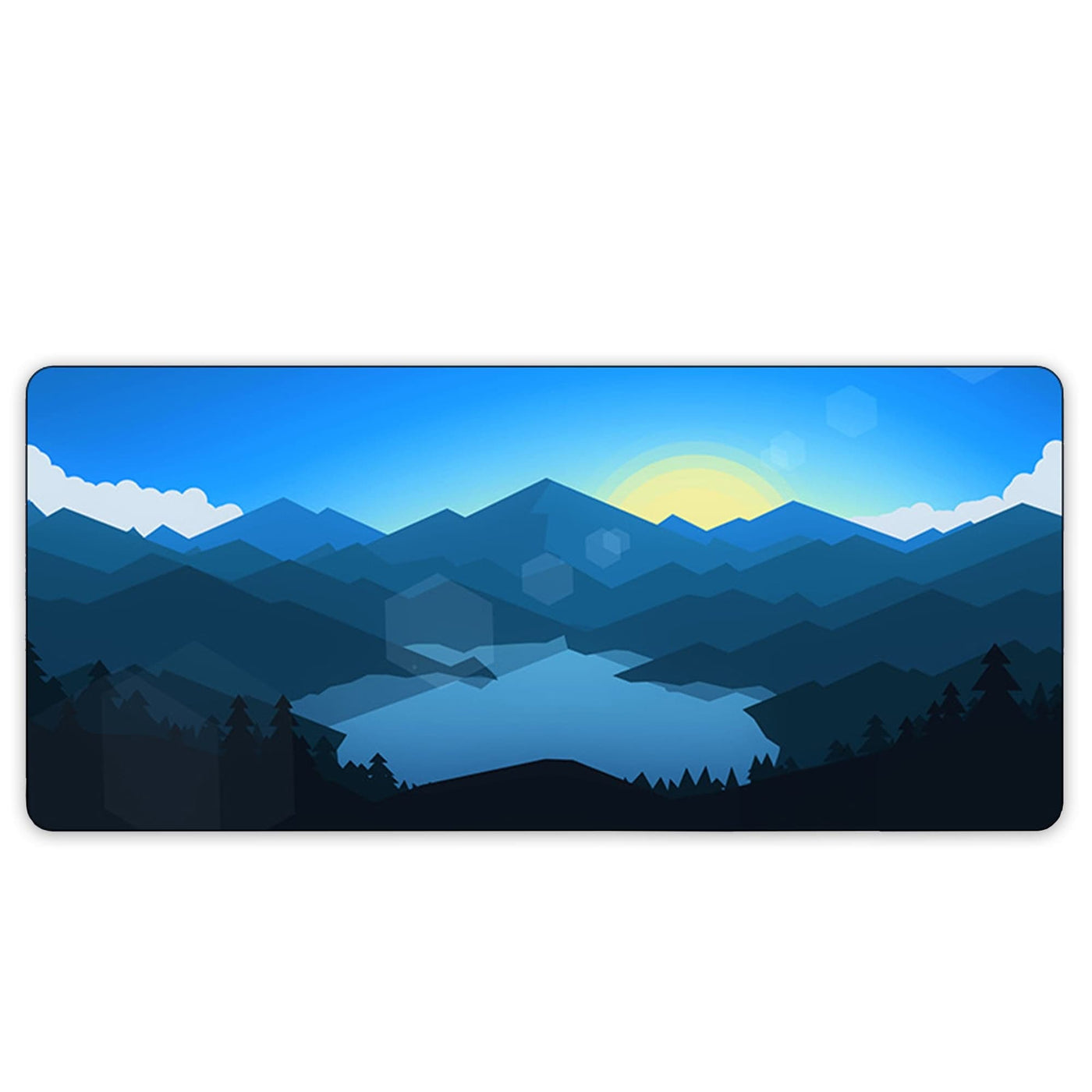 Mousepad gaming XXL Timebox, 80 x 40 cm, impermeabil, office, Albastru - Imagine 1