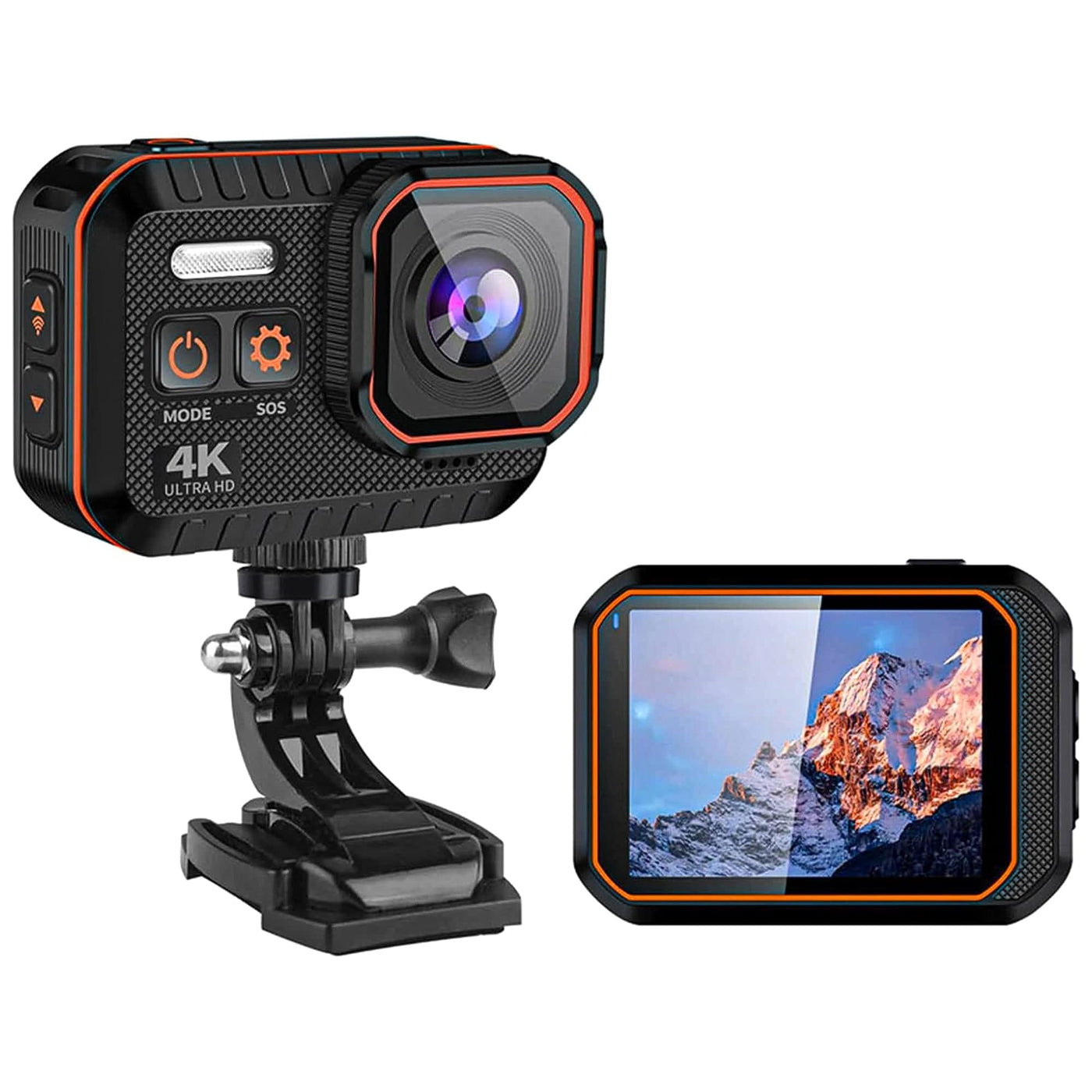 Camera de actiune VIRAN, inregistreaza pana la 4K 60FPS, lentina de protectie - Imagine 1