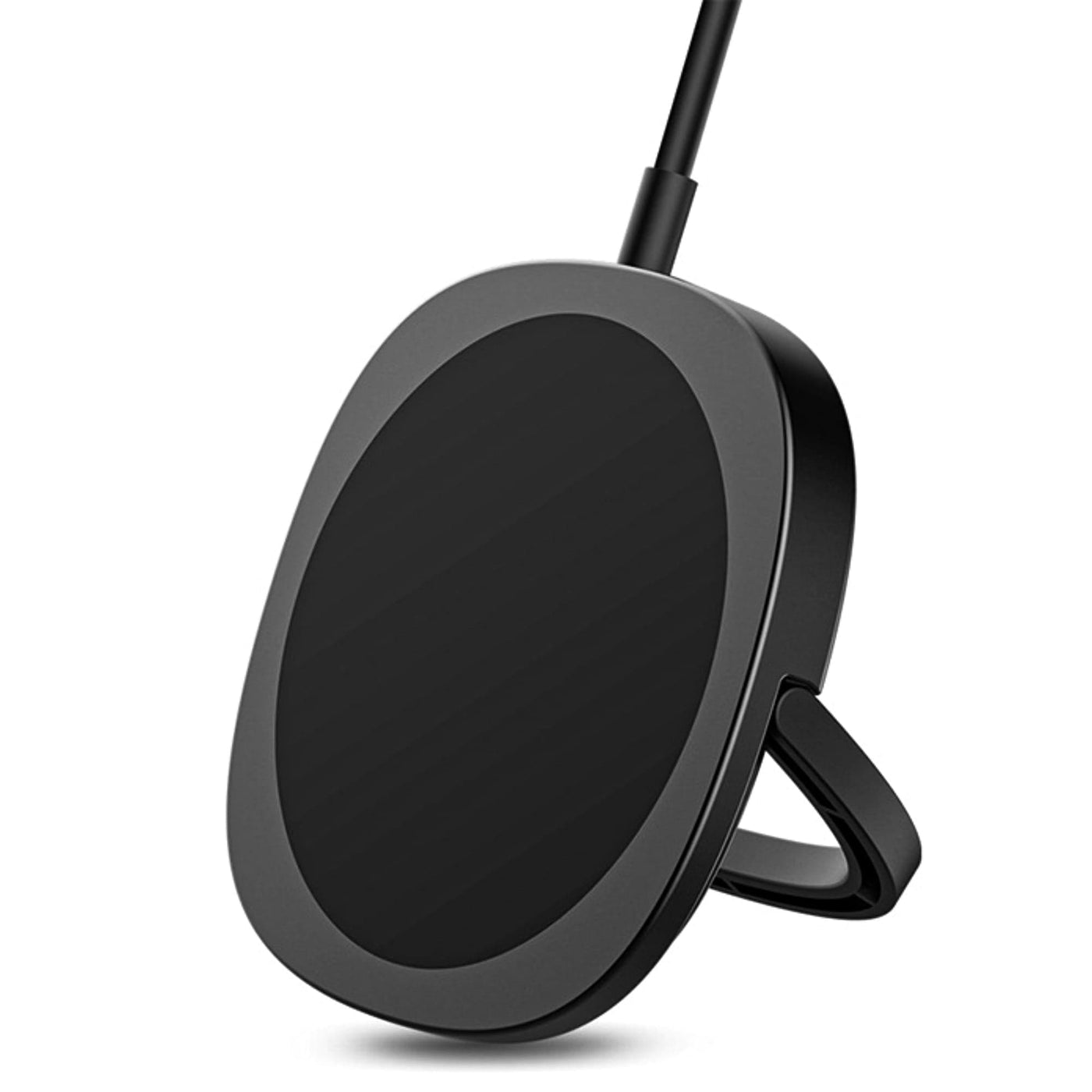 Incarcator Magnetic Wireless cu Tehnologie Magsafe Timebox, 15W, Type-C, Negru - Imagine 1