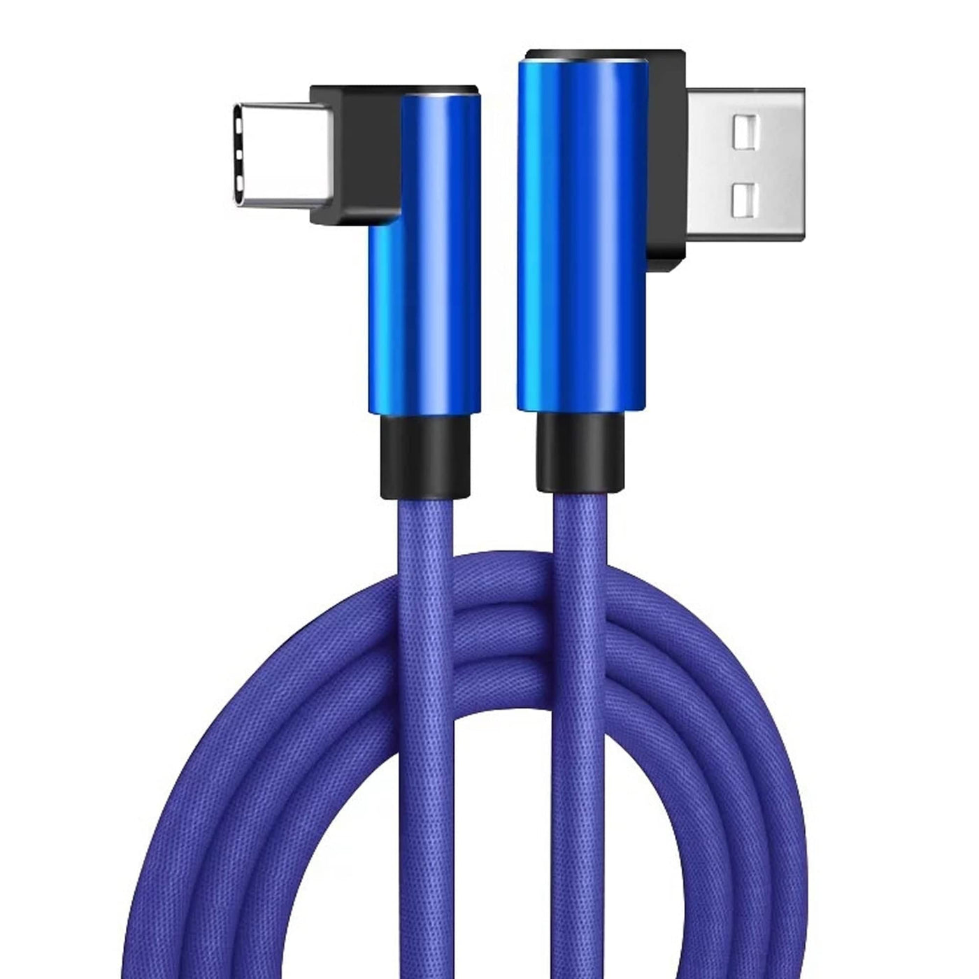 Cablu Date si Incarcare Rapida Timebox, USB la Type-C, 3m, Albastru - Imagine 1