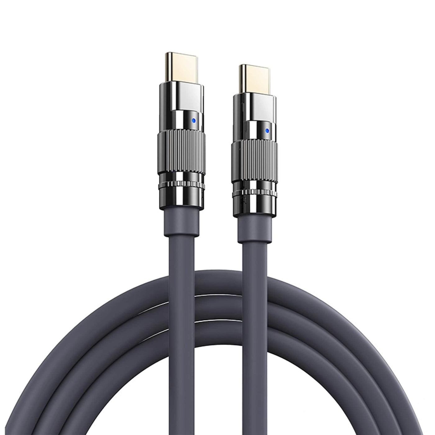 Cablu Date si Incarcare Rapida Timebox, USB-C la Type-C, 100W, 1,2m, Negru - Imagine 1