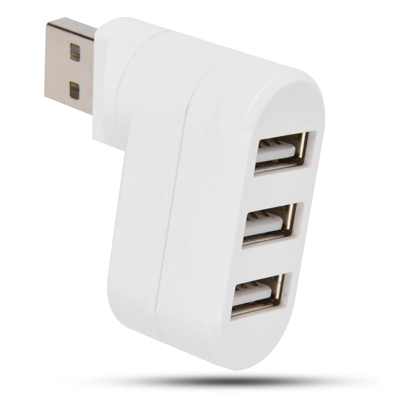 Hub USB extern 3 in 1, Adaptor cu 3 porturi, USB 3, Alb - Imagine 1