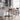 VASAGLE Set 2 scaune de bar, inalte cu spatar, cadru metalic, sezut MDF, industrial, 51x43x97cm, maro rustic si negru