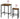 VASAGLE Set masa si scaune de bar, masa 60x60x90cm si 2 scaune 30x40x65cm, stil industrial, maro rustic