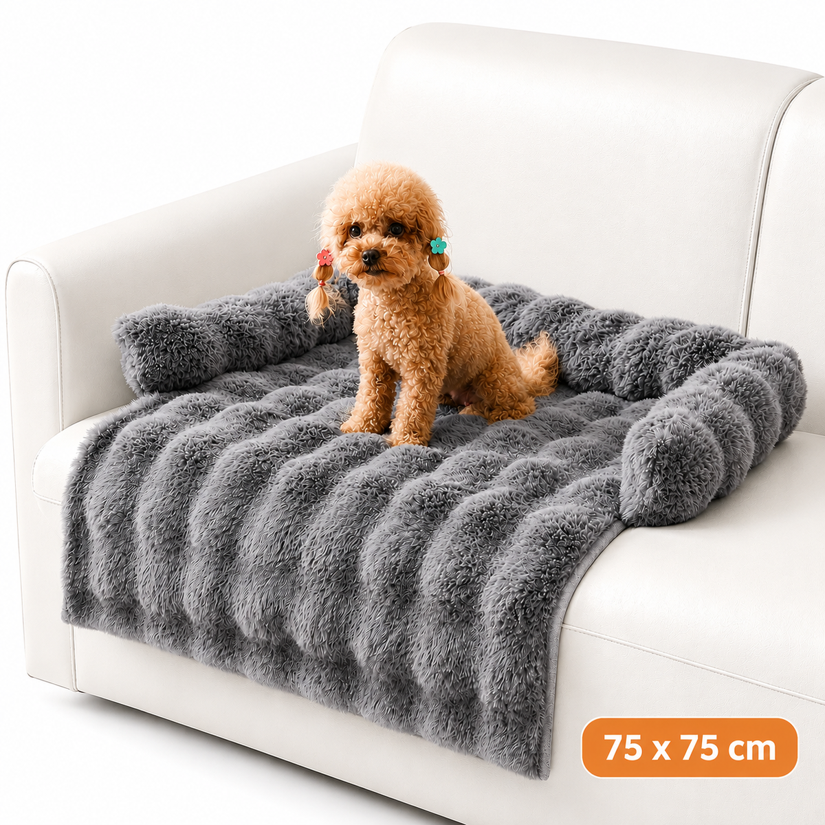 Saltea Timebox Caini / Pisici 75x75 cm Blanita Iepure, Gri