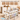 Jucarie Montessori tip Cub Educativ Timebox 6 Fete, 30+ Moduri de Joaca, Bufnita Crem