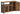 VASAGLE Dulap de depozitare tip bufet, cu 3 usi, stil industrial, 110x33x75cm, maro rustic si negru