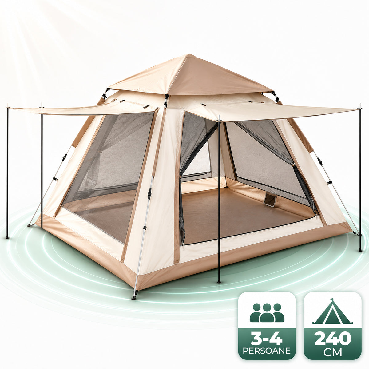 Cort Pop-Up Timebox 3-6 Persoane 240x240 cm