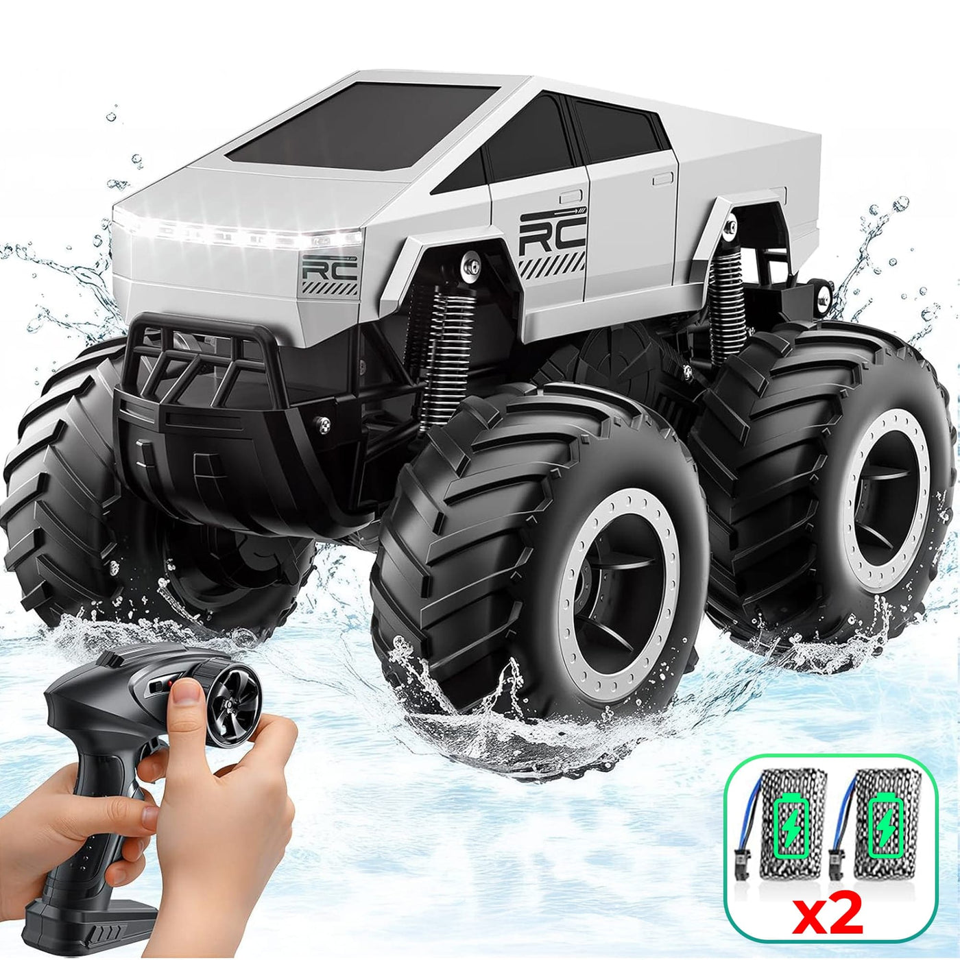 Cybertruck RC Car Timebox, 4WD Off-Road 1:16, Gri - Imagine 1