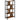 VASAGLE Biblioteca cu 4 rafturi, cadru metalic, stil industrial, 74x30x155 cm, maro rustic