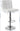 SONGMICS Set 2 scaune bar reglabile pe inaltime, cu spatar, sezut PU si suport picioare, rotatie 360°, 38x45x115 cm, alb