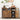 VASAGLE Comoda cu 3 usi din sticla, cadru metalic, stil industrial, 35x100x75 cm, maro rustic