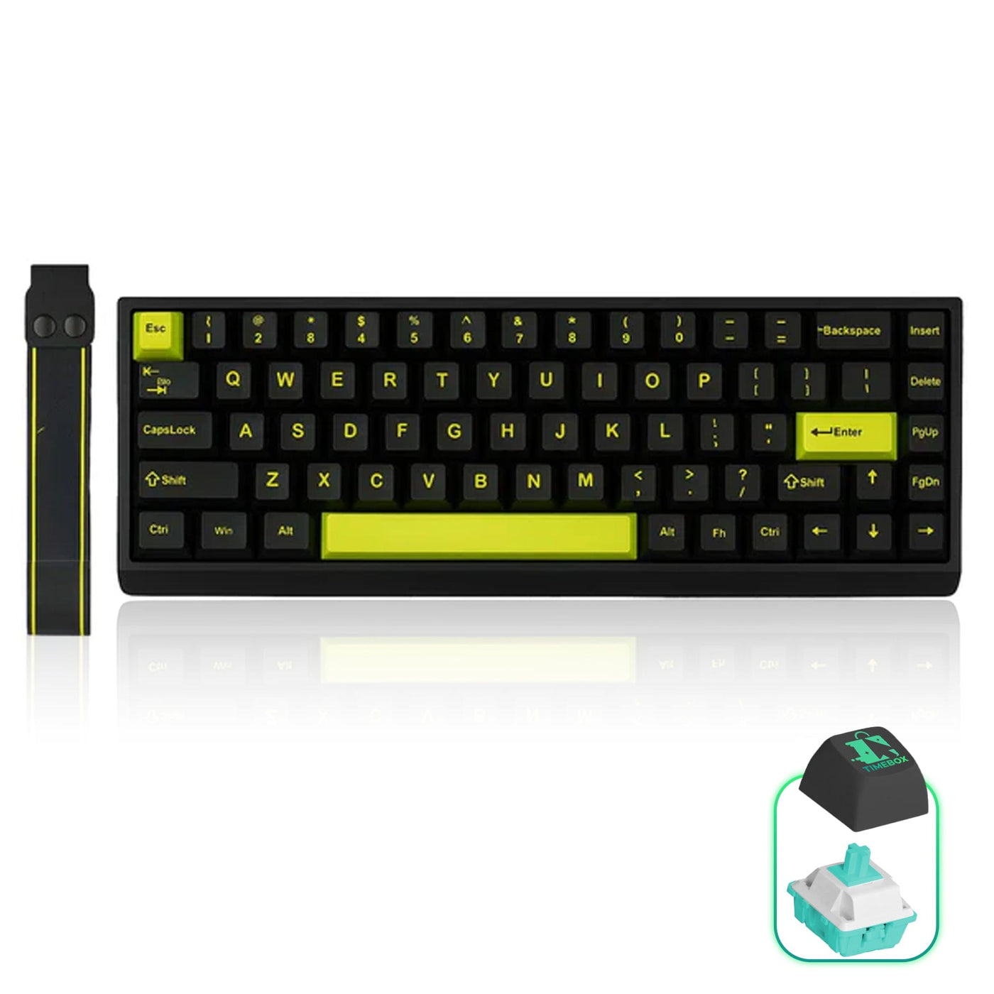 Tastatura gaming Timebox, 68 taste, Switch-uri magnetice Hall-Effect, Negru - Imagine 1