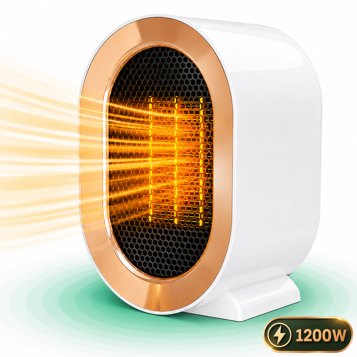 Aeroterma ceramica electrica Timebox, compact si silentios, Alb