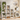 Biblioteca in trepte cu 10 compartimente deschise, PAL 15 mm, 129,5 x 29 x 129,5 cm, alb