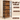 Biblioteca, raft cu 4 niveluri, cadru otel si polite din MDF, 74x30x155cm, maro rustic si negru