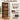 Biblioteca, raft cu 4 niveluri, cadru otel si polite din MDF, 74x30x155cm, maro rustic si negru
