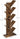 Biblioteca tip copac cu 8 rafturi, PAL, 50x25x141,5 cm, maro rustic