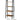 Biblioteca tip scara, cadru otel cu 4 polite din MDF, stil industrial, 56x34x138cm, maro rustic
