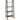 Biblioteca tip scara, cadru otel cu 4 polite din MDF, stil industrial, 56x34x138cm, maro rustic