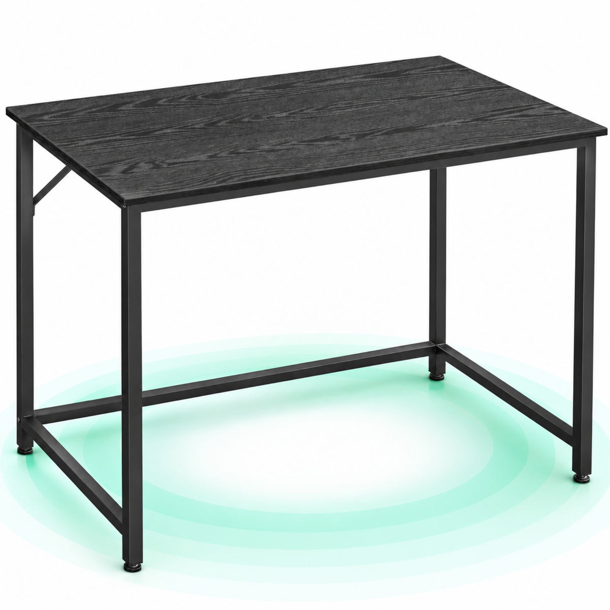 Birou calculator cu blat PAL si cadru metalic, picioare reglabile, 100x50x75 cm, negru
