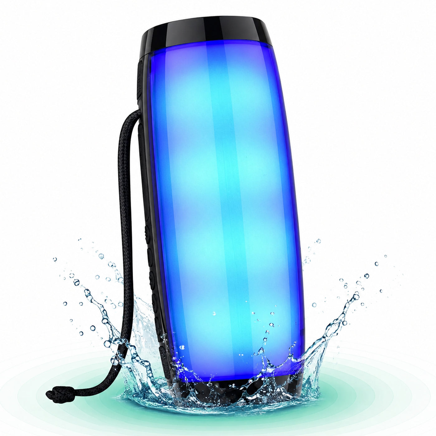 Boxa portabila cu lumini RGB, Bluetooth, Sunet surround 360, 1200mah, Waterproof