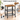 Carucior de servire pe roti, cu polite, pentru bucatarie, 40x60x77cm, industrial, maro rustic