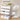 Comoda alba cu 9 sertare textile, cadru metalic si blat MDF, 99x30x95 cm