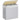 Cos de rufe pliabil din bambus, 3 compartimente, 150 L, 60x40x61,5 cm, gri